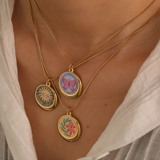 Pretty Serious Stainless Steel 18K Gold Plated Dipped Necklace