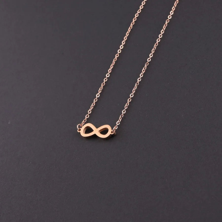 Infinity 304 Stainless Steel Plating Hollow Out None 18K Gold Plated Women's Necklace