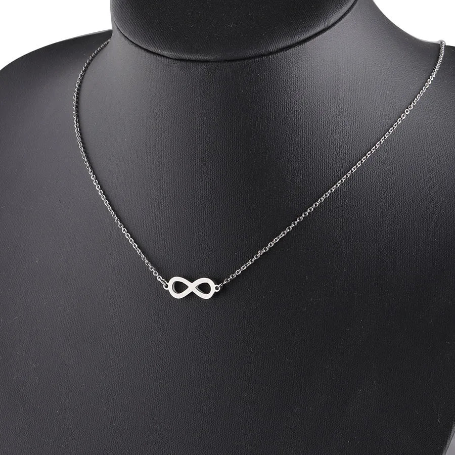 Infinity 304 Stainless Steel Plating Hollow Out None 18K Gold Plated Women's Necklace