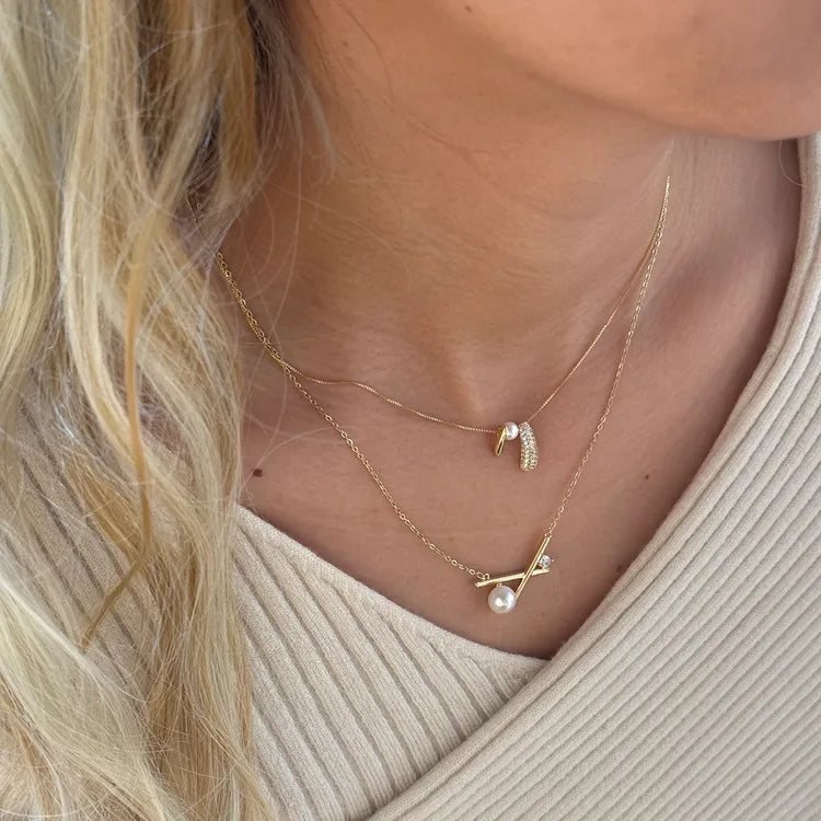 Pretty Copper 304 Stainless Steel 18K Gold Plated Necklace