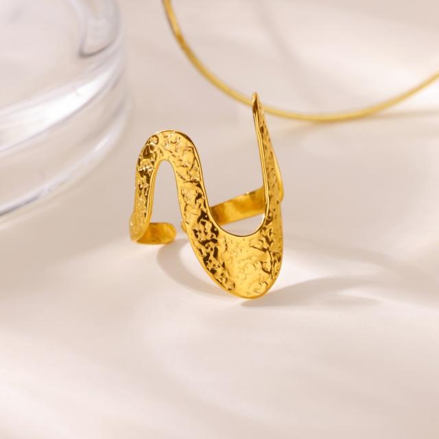 Abstract Lines 18K Gold Plated