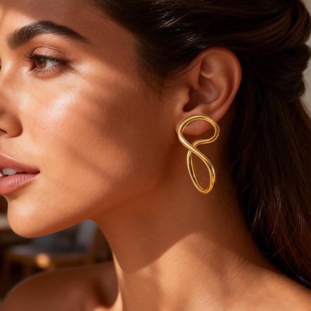 Unique Shape 18K Gold Plated 304 Stainless Steel Earring