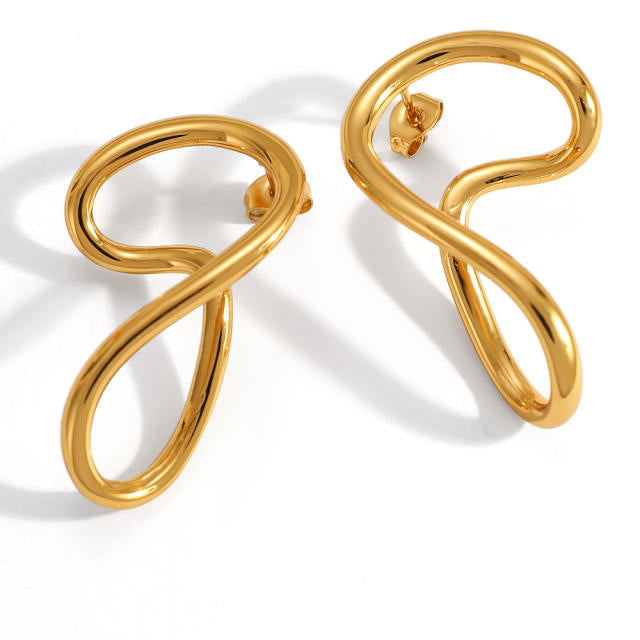 Unique Shape 18K Gold Plated 304 Stainless Steel Earring