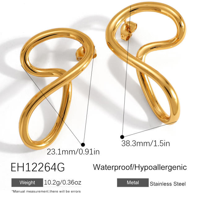Unique Shape 18K Gold Plated 304 Stainless Steel Earring