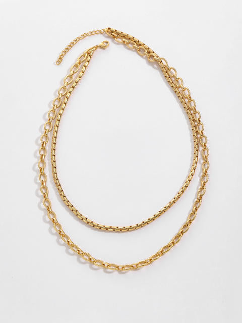 Linkage 18K Gold Plated Stainless Steel Necklace