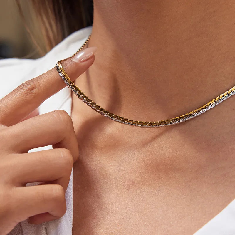 Multi-Color Unique 18K Gold 304 Stainless Steel Plated Necklace