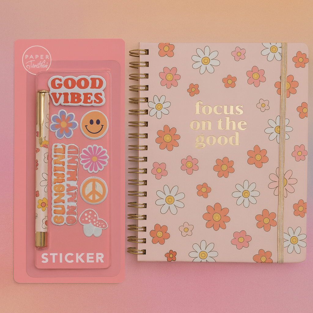 Focus on the Good Sticker Set and Pen Journal