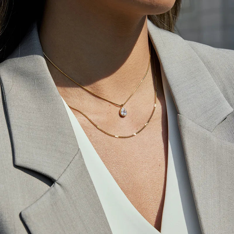 Difference In Space 18K Gold Plated 304 Stainless Steel Necklace