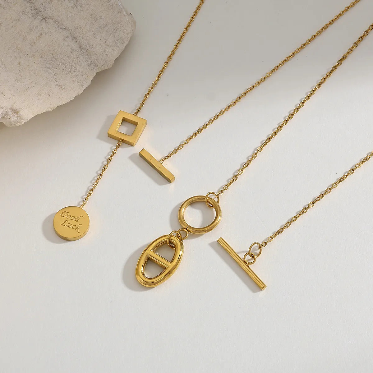 Good Luck 18K Gold Plated 304 Stainless Steel Necklace