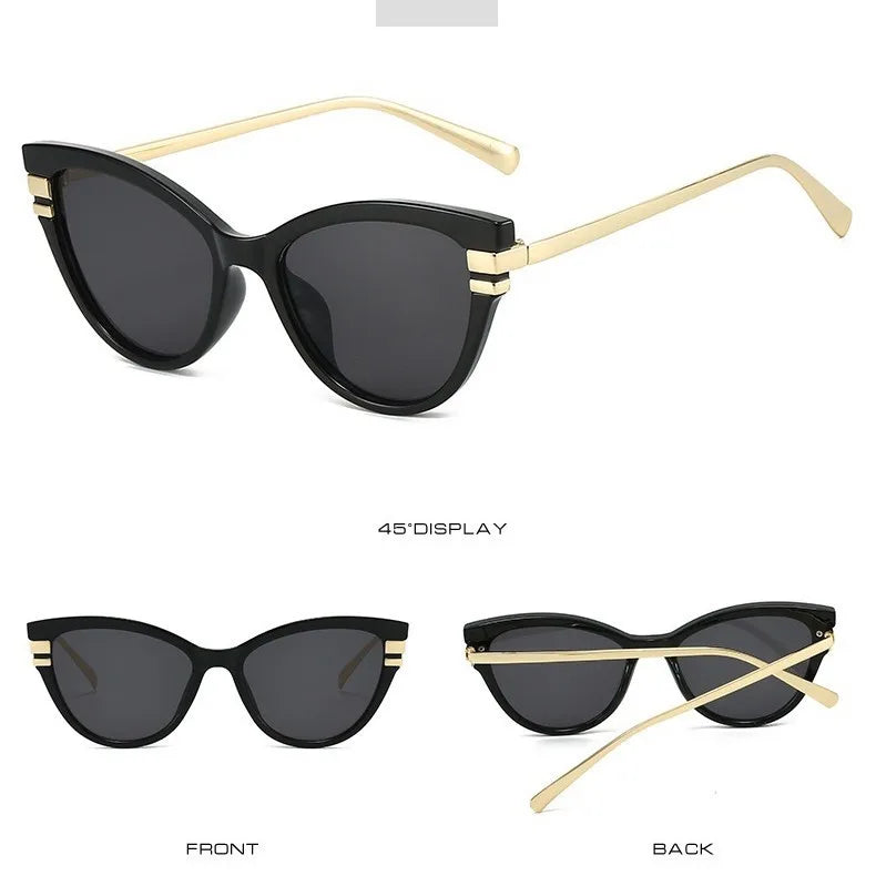 Vintage Cat Eye Sunglasses Trendy Slimming Sunglasses
