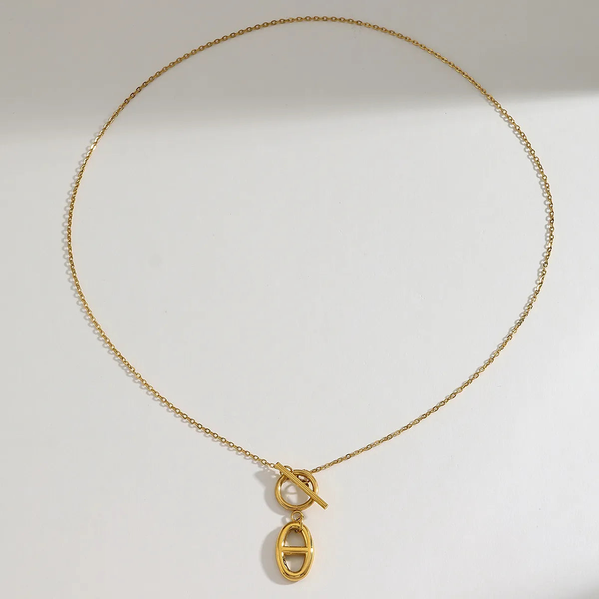 Through the Loop 18K Gold Plated and 304 Stainless Steel Necklace