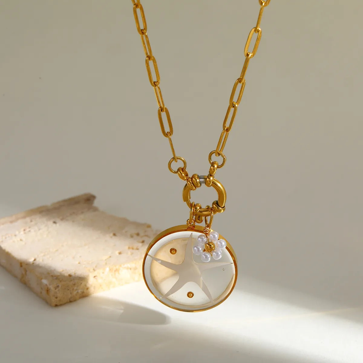 Simple Luxury 18K Gold Plated Stainless Steel Butterfly Knot Pendant Necklace
