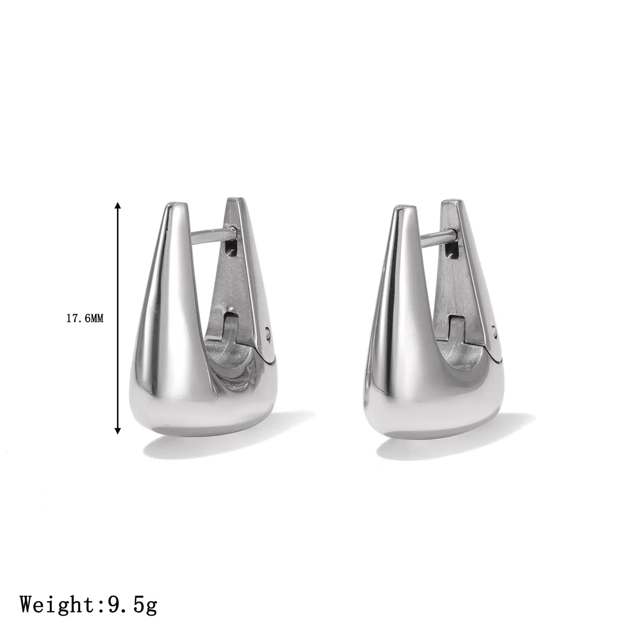 Modern 16K Gold Platinum Gold Plated Rectangle 304 Stainless Steel Earring
