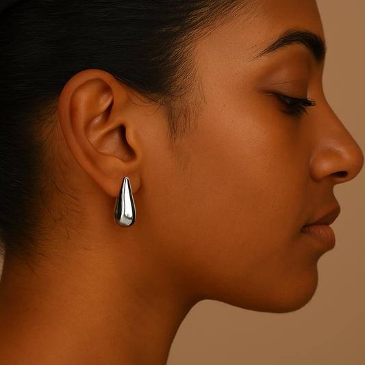 Modern 16K Gold Platinum Gold Plated Rectangle 304 Stainless Steel Earring