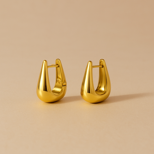 Modern 16K Gold Plated Rectangle 304 Stainless Steel Earring