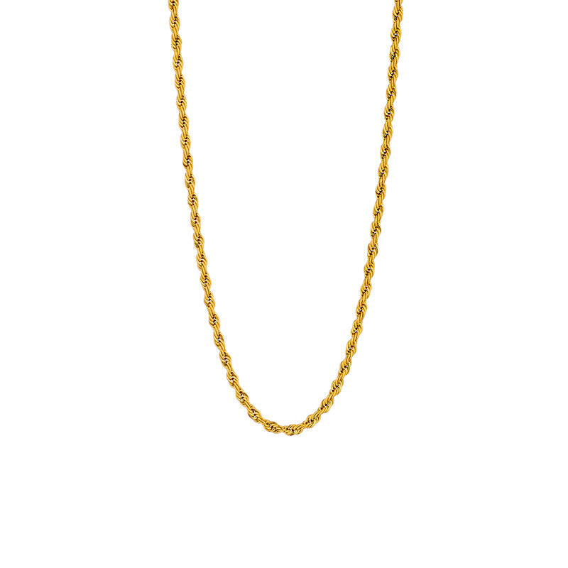 Medium Twisted 18K Gold Plated and 304 Stainless Steel Necklace