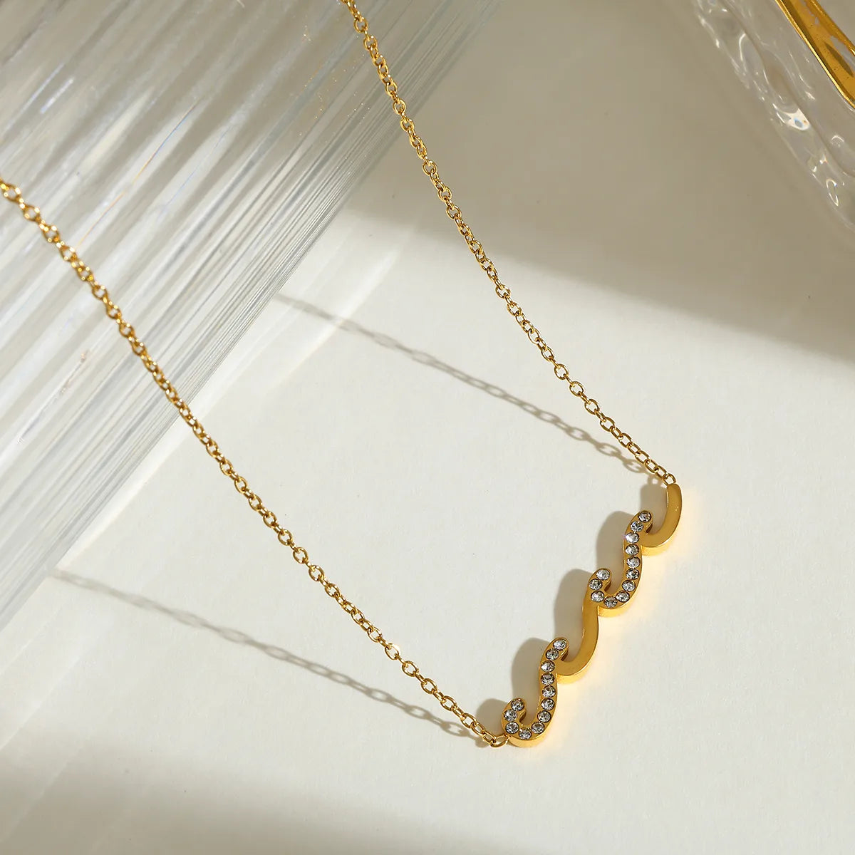 Waves 18K Gold Plated Necklace