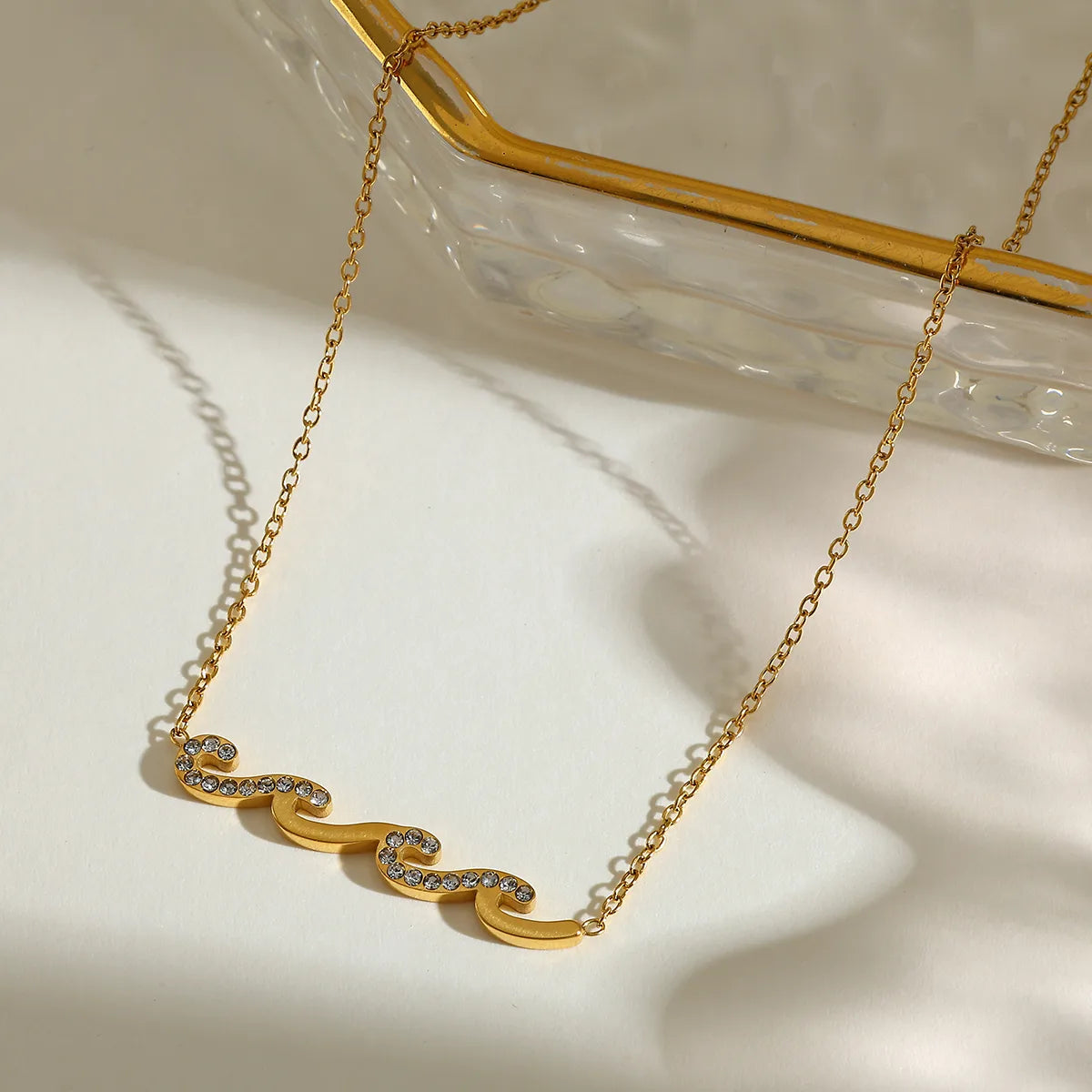 Waves 18K Gold Plated Necklace