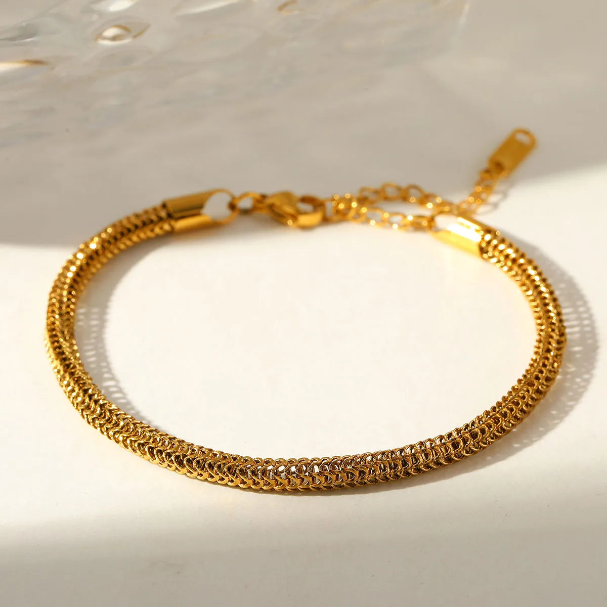 Romantic Luxurious 18K Gold Plated Stainless Steel Chain Bracelet