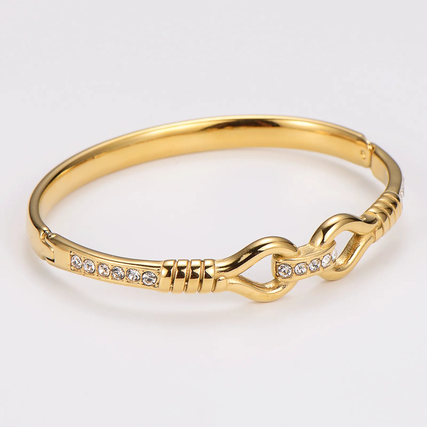 Connected 18K Gold Plated 304 Stainless Steel Bangle