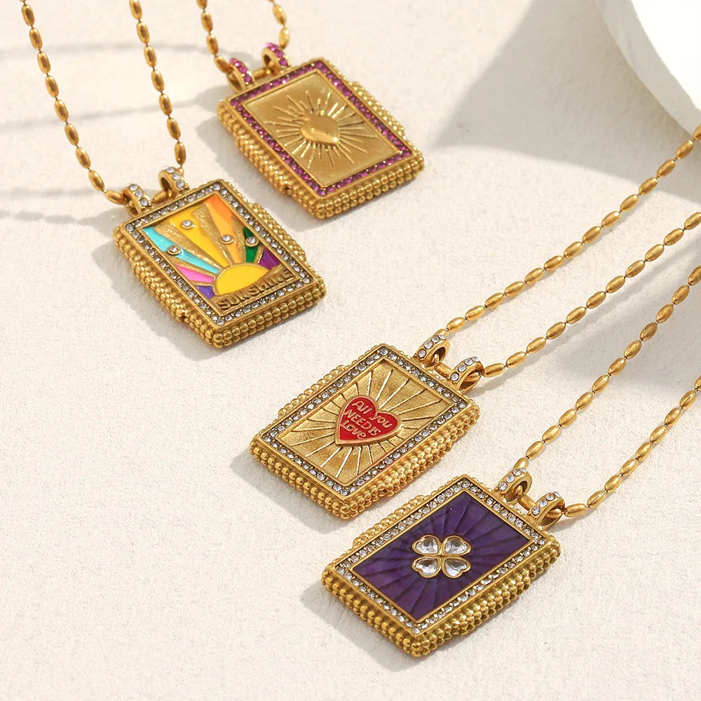 Retro Personality High-End Stainless Steel 18K Gold Plated Necklace