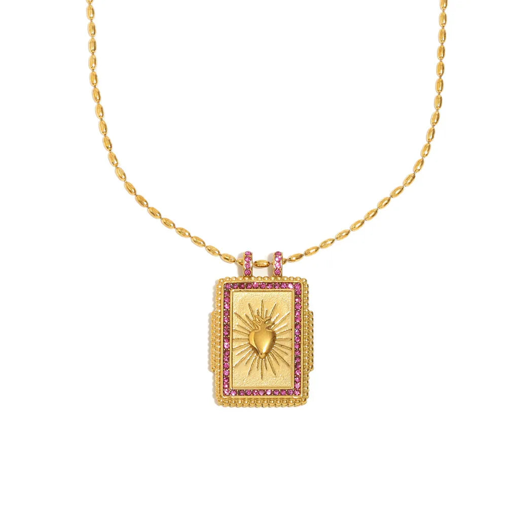 Retro Personality High-End Stainless Steel 18K Gold Plated Necklace