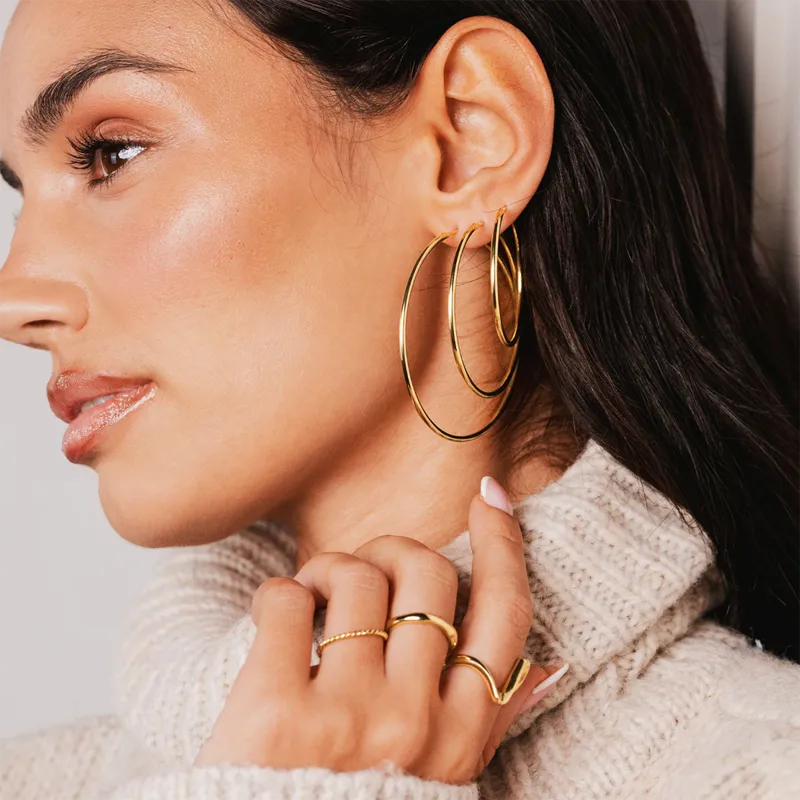 Exaggerated 18K Gold Plated 304 Stainless Steel Earring