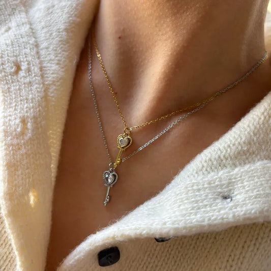 Heart Shape 18K Gold Plated 304 Stainless Steel Necklace