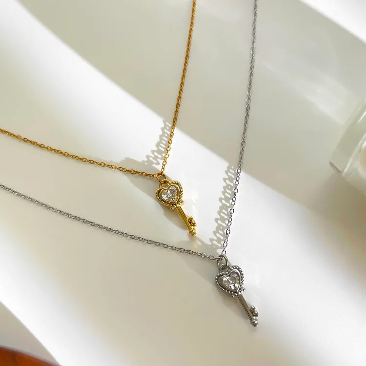 Heart Shape 18K Gold Plated 304 Stainless Steel Necklace