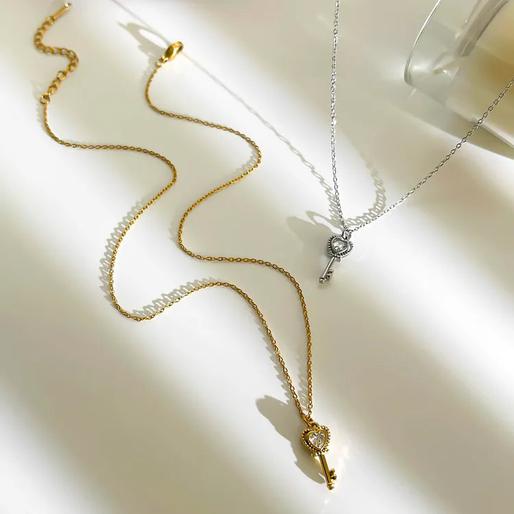 Heart Shape 18K Gold Plated 304 Stainless Steel Necklace