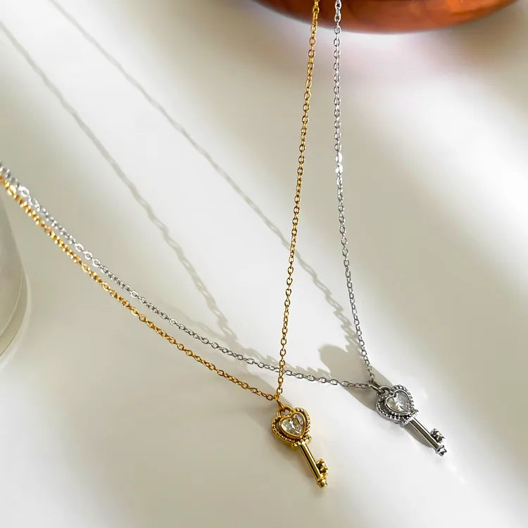 Heart Shape 18K Gold Plated 304 Stainless Steel Necklace