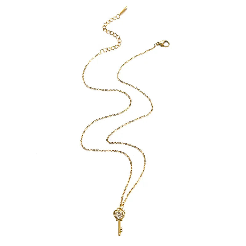 Heart Shape 18K Gold Plated 304 Stainless Steel Necklace