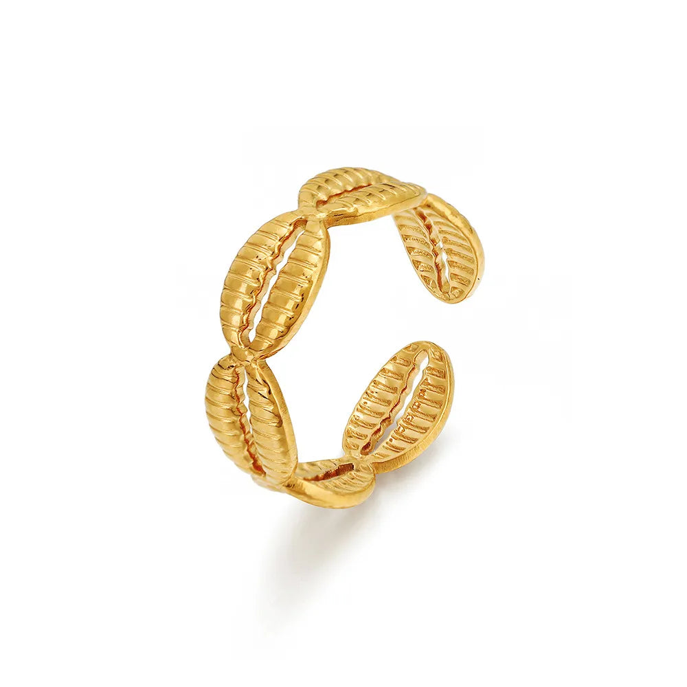 She’ll 304 Stainless Steel 18K Gold Plated Open Ring