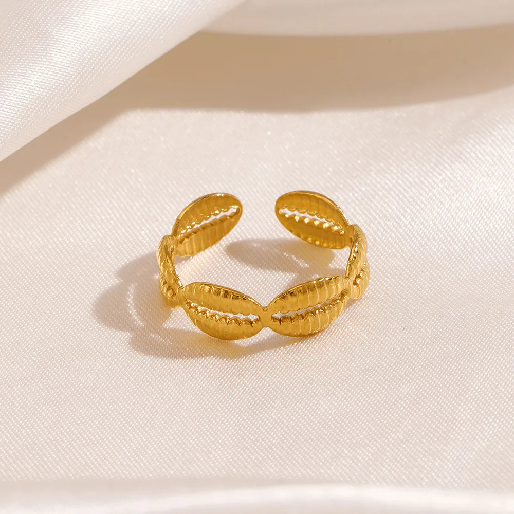 She’ll 304 Stainless Steel 18K Gold Plated Open Ring