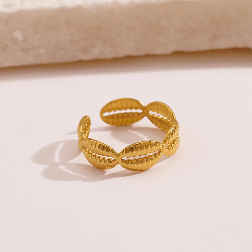 She’ll 304 Stainless Steel 18K Gold Plated Open Ring