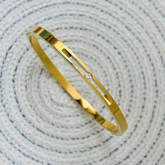 Vintage Style Simple Style Geometric 316L Stainless Steel Bangle