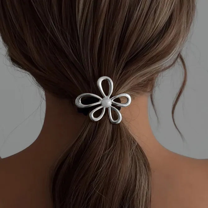 Flower Gold/Silver Hair Tie