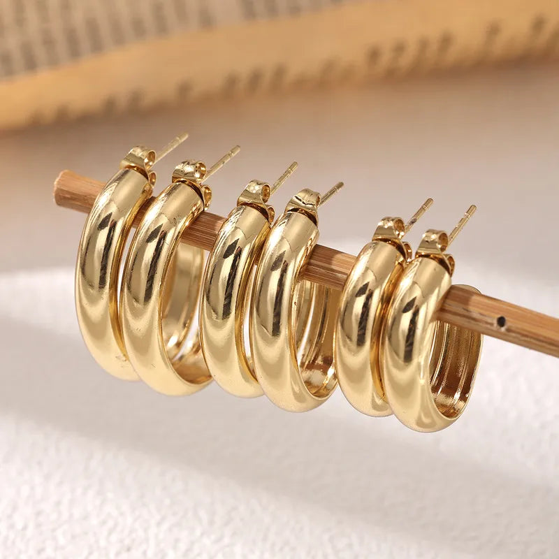 Hoop La 18K Gold Plated 304 Stainless Steel Earring