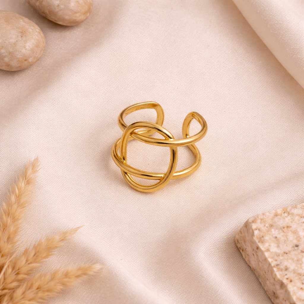 Circle Of Life 18K Gold Plated 304 Stainless Steel Ring