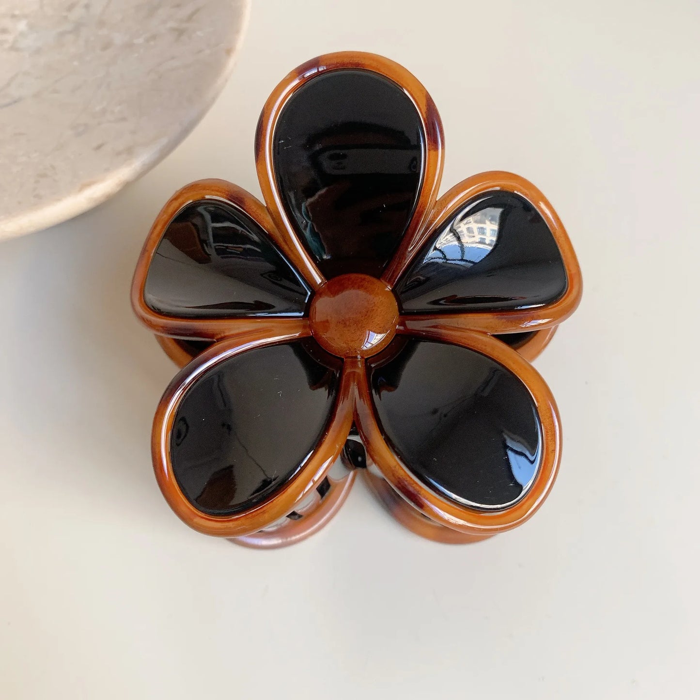 Floral Neutral Browns Hair Claw