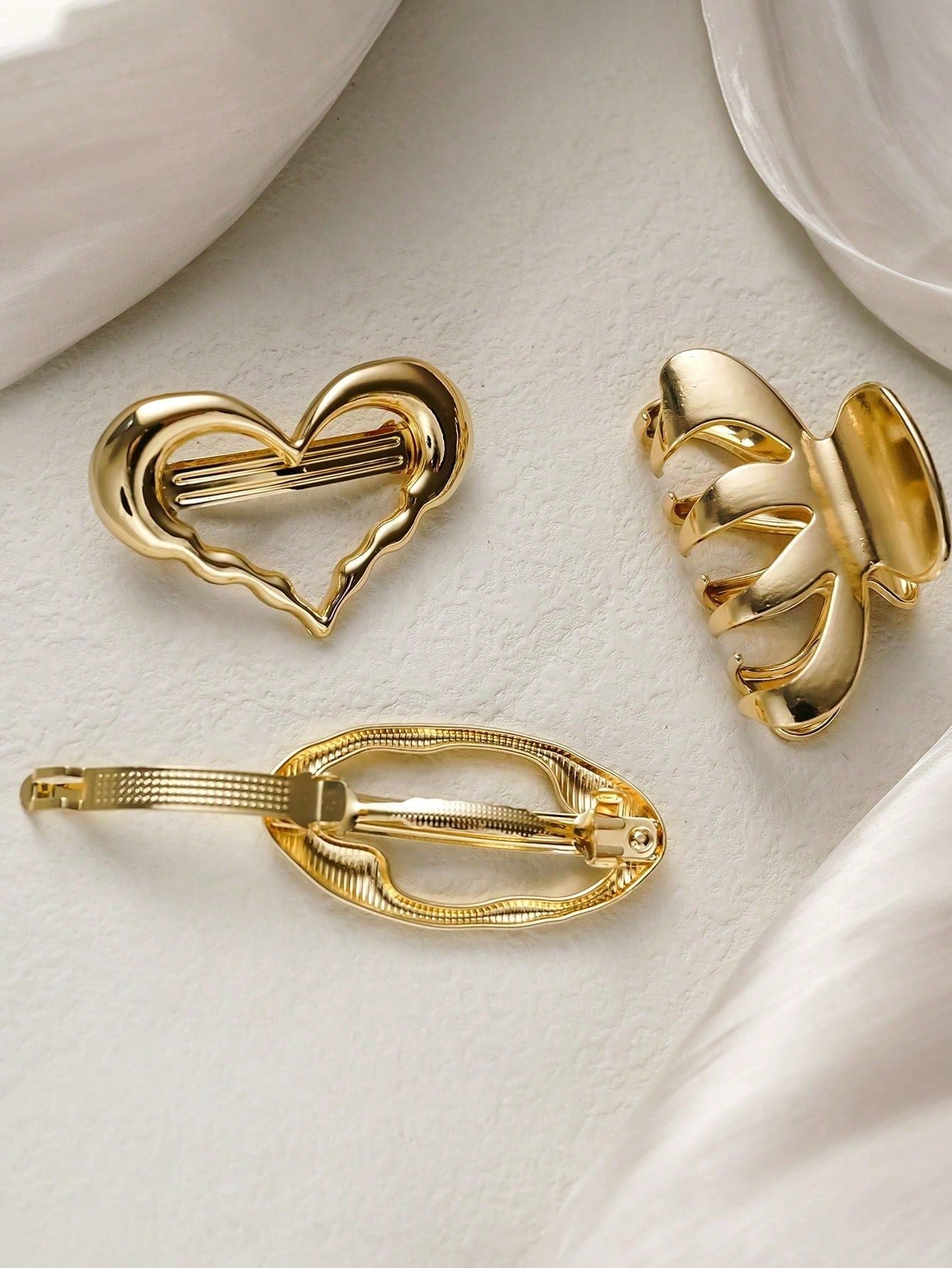 Pretty Classic Style Women's Alloy Plating Hair Golden Clip
