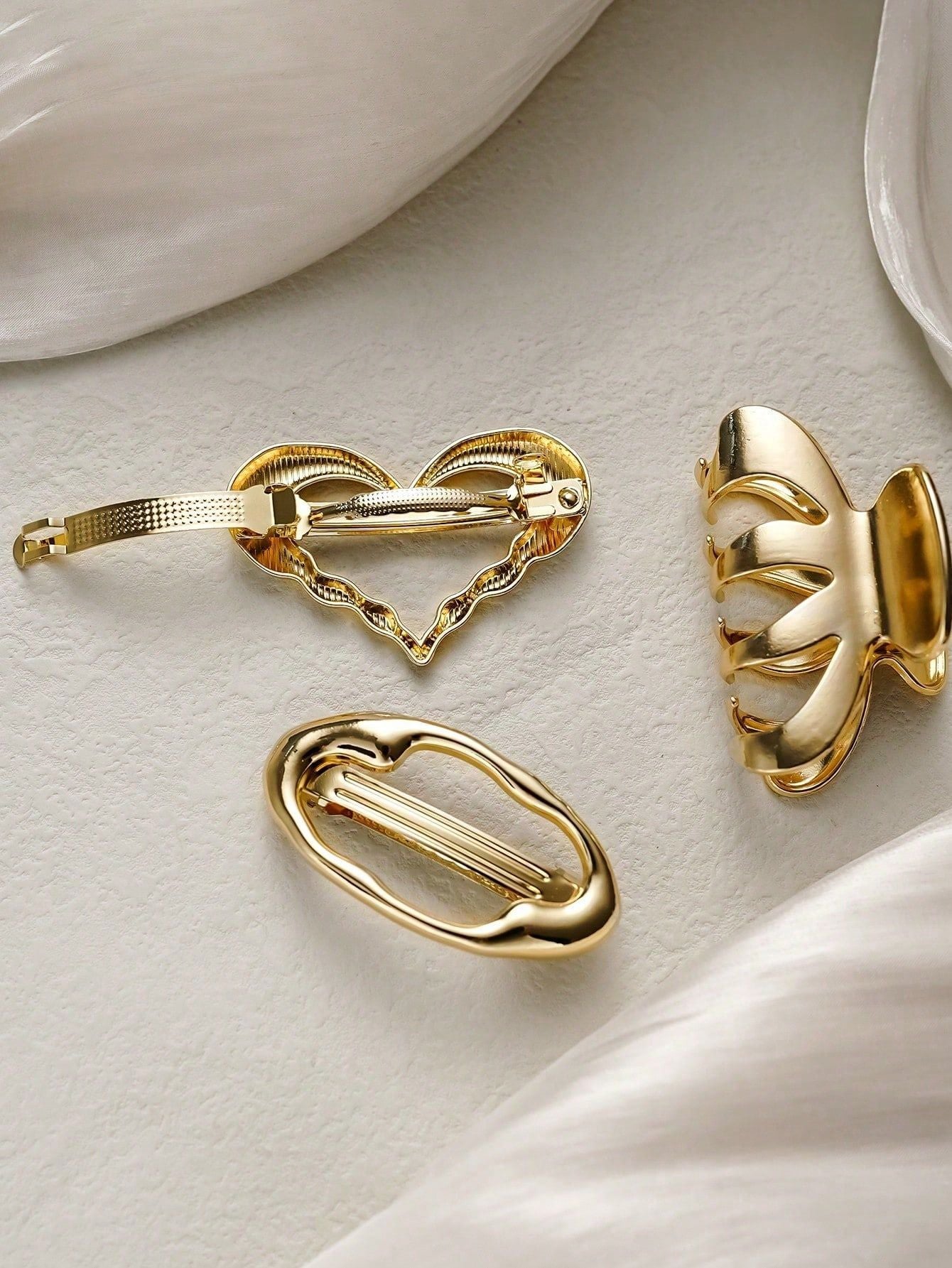 Pretty Classic Style Women's Alloy Plating Hair Golden Clip