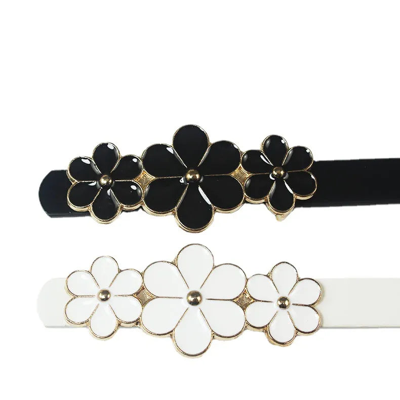 Sweet Flower Women's Leather Belt