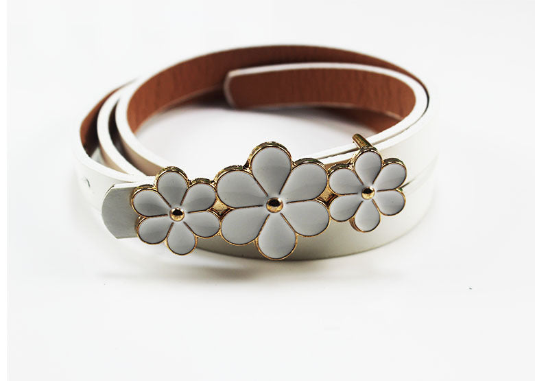 Sweet Flower Women's Leather Belt
