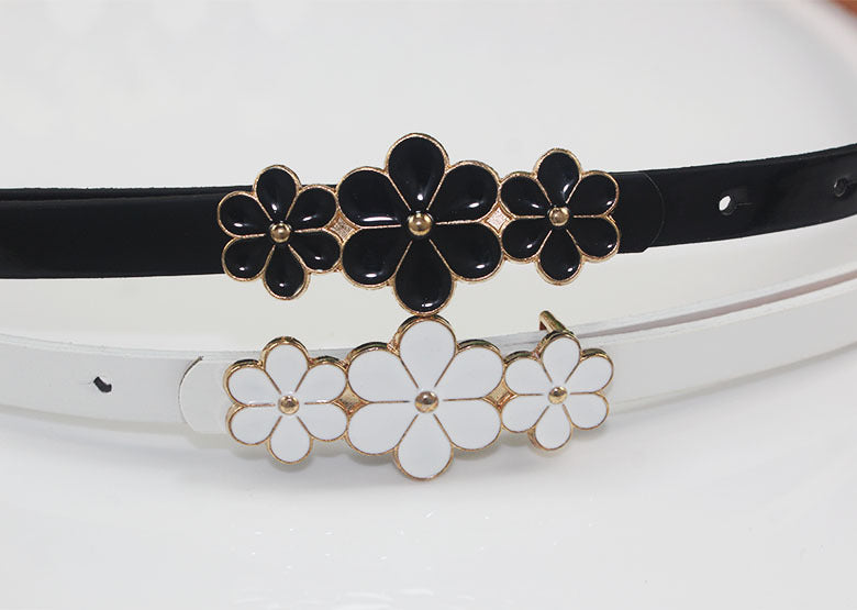 Sweet Flower Women's Leather Belt