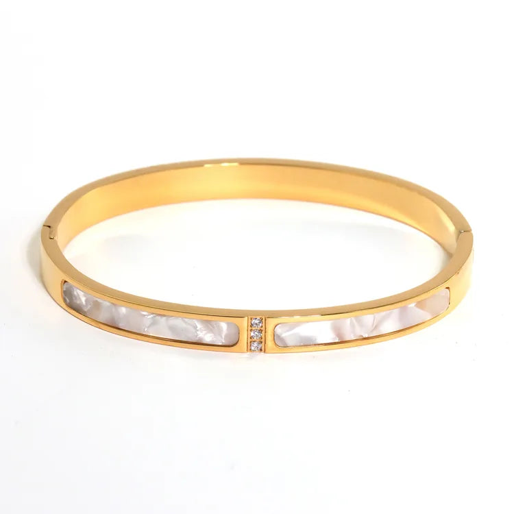 18K Four Leaf Clover Star Heart Shape 304 Stainless Steel Elegant Bracelet