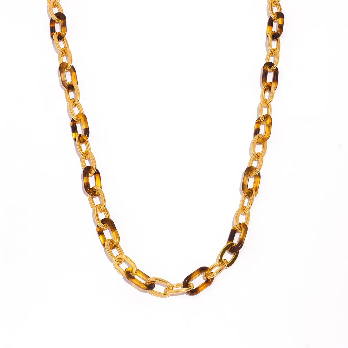 Leopard Print 18K Gold Plated Stainless Steel Necklace