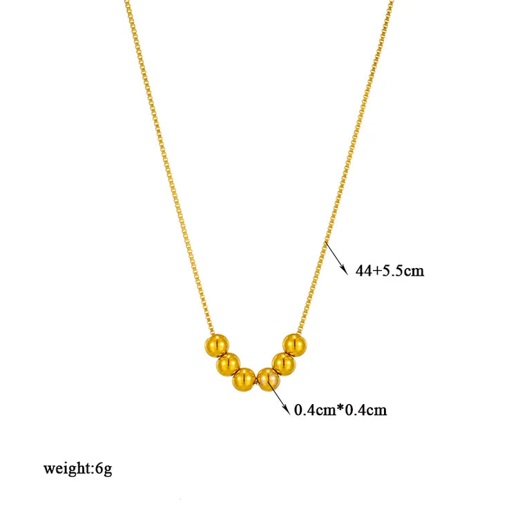 Circle Charms 304 Stainless Steel 18K Gold Plated Necklace