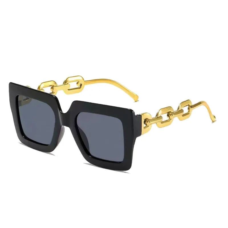 Hip-Hop Solid Color Ac UV400 Protection Square Full Frame Sunglasses