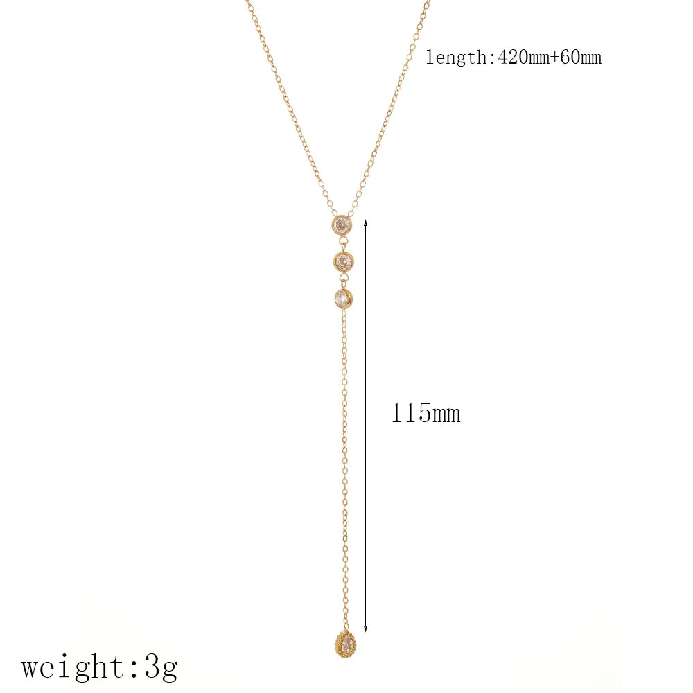 IG Style Classic Style Geometric 304 Stainless Steel 18K Gold Plated Plating O-shaped Chain Necklace